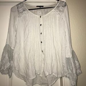 american eagle button up